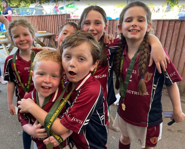 Children from St Joseph’s School, Waltham Cross, London at the All Britain GAA Championships, 7 July 2023.