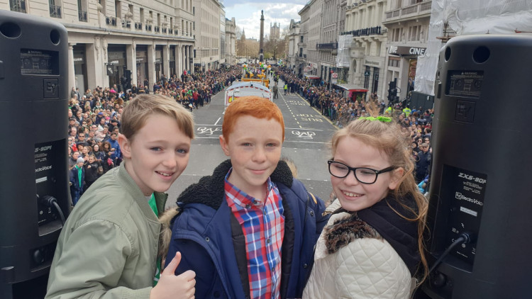 London Fire Brigade Float, St Patrick’s Day Parade, 2019.