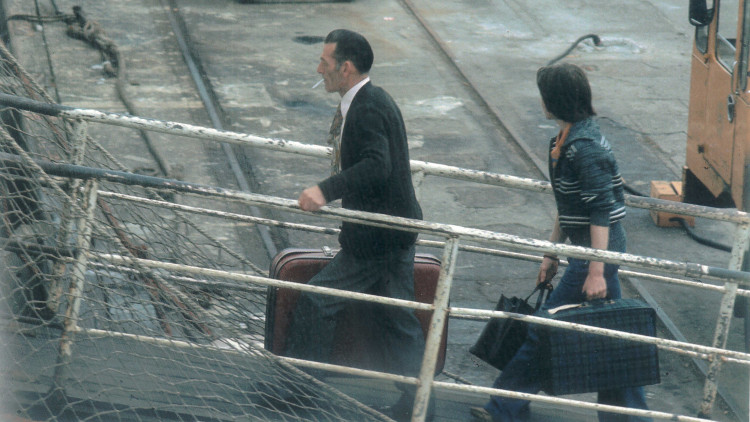 Taking the boat, mid-1960s.